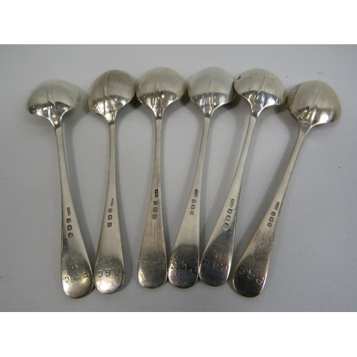 289 - 6 Birmingham sterling silver coffee spoons William Hair Haseler 1931, 96.2 grams