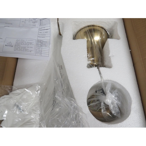 1544 - Modern and Stylish Metal and Glass Ceiling pendant lamp.   In original box and completely as new.   ... 