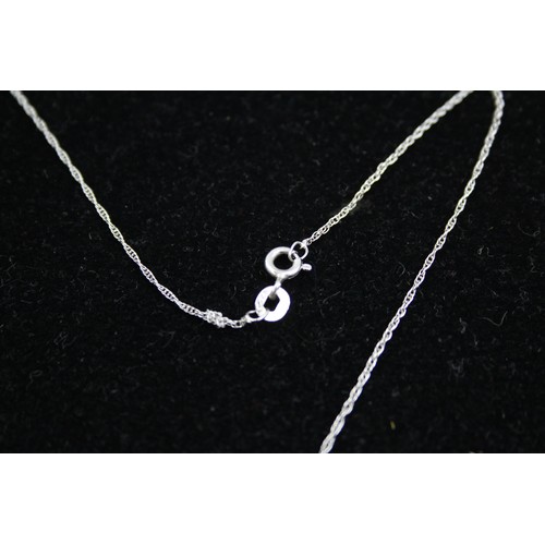 150 - 2 X .925 Silver Pendant Necklaces Set With Opal And Topaz (10g)     407854