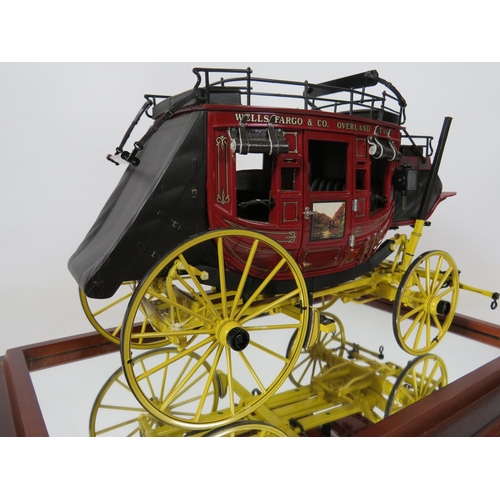 Franklin Mint Detailed model of a Wells Fargo overland stagecoach