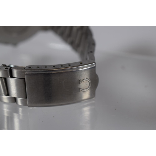 165 - Omega Seamaster Automatic, Date Window, Chrome strap. No box or papers.   Runs well.  See photos.