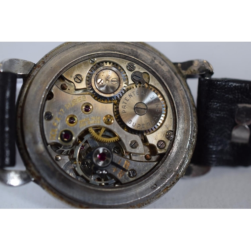 171 - 1930's/40's era Rolex Precision with Deco numerals,  subidiary dial. Gold tone face.  Stainless Stee... 