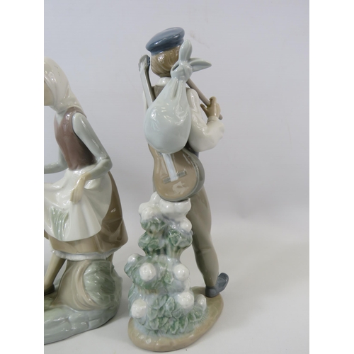 25 - 3 Lladro figurines the tallest measures 9.5