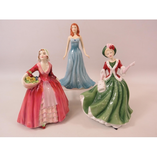 26 - 3 Royal Doulton figurines Christmas Day HN4757, Gemstones December Turquoise HN4981 and Janet HN1537... 