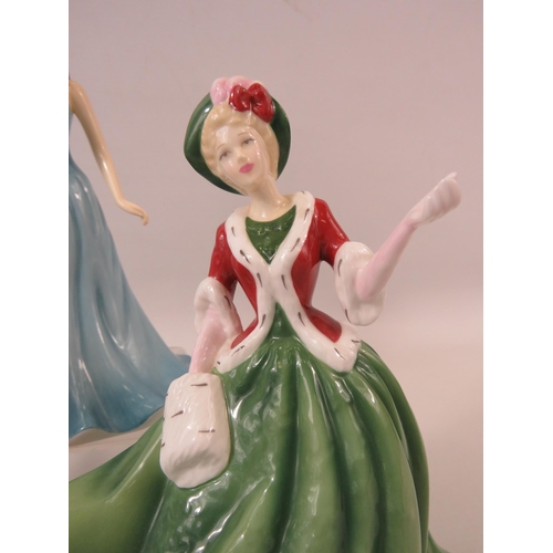 26 - 3 Royal Doulton figurines Christmas Day HN4757, Gemstones December Turquoise HN4981 and Janet HN1537... 