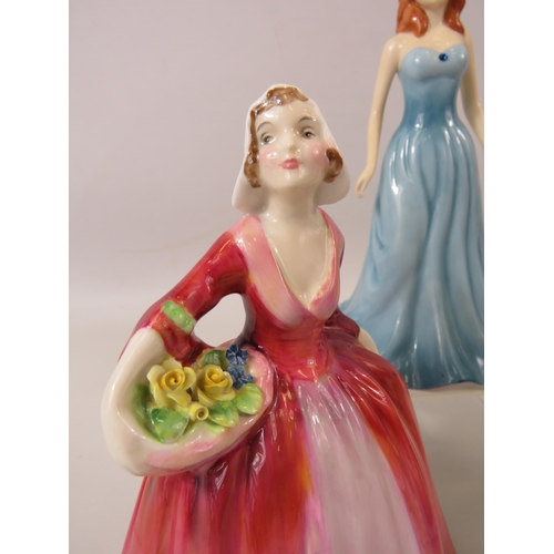 26 - 3 Royal Doulton figurines Christmas Day HN4757, Gemstones December Turquoise HN4981 and Janet HN1537... 