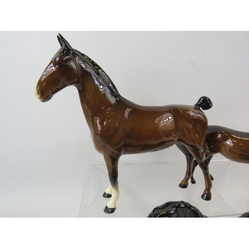 28 - 3 Beswick horses including Black Magic of Nork Hackney, Trotting mare etc.