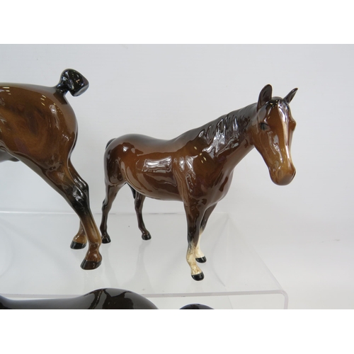 28 - 3 Beswick horses including Black Magic of Nork Hackney, Trotting mare etc.