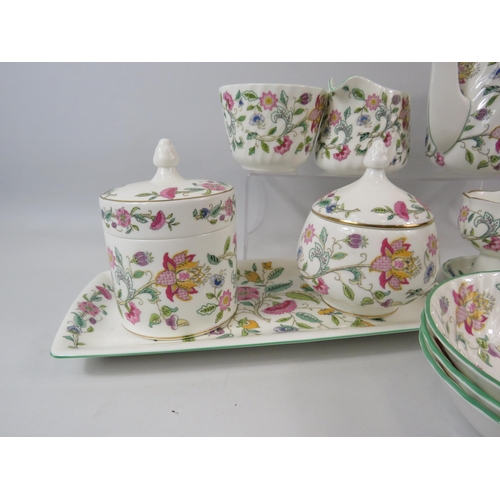 39 - 13 Pieces of Minton Haddon hall including teapot, bowls, lidded jars etc.