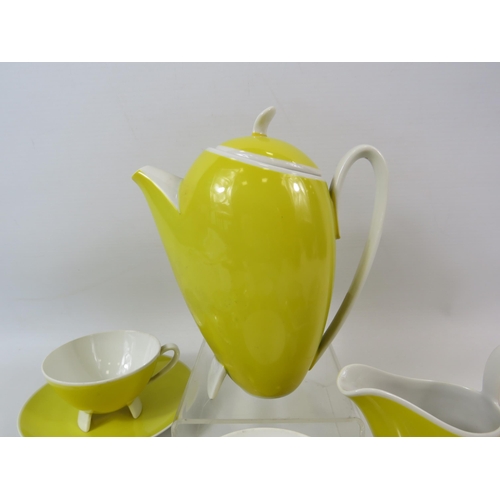 43 - 1950s Yellow Retro German teaset by Entwurt Prof Karl.