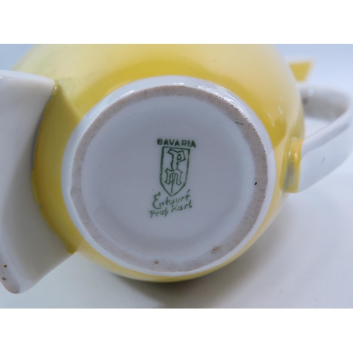 43 - 1950s Yellow Retro German teaset by Entwurt Prof Karl.