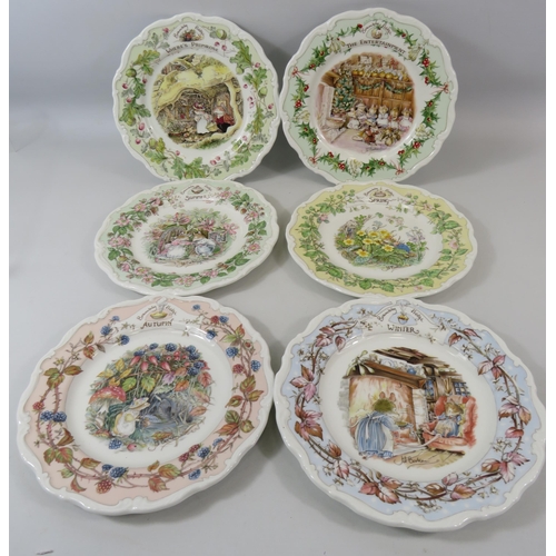 54 - 6 Royal Doulton Brambly Hedge collectors plates.