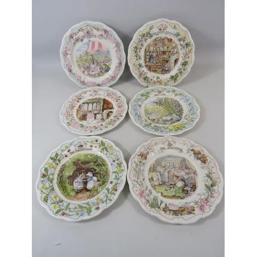 55 - 6 Royal Doulton Brambly Hedge collectors plates.