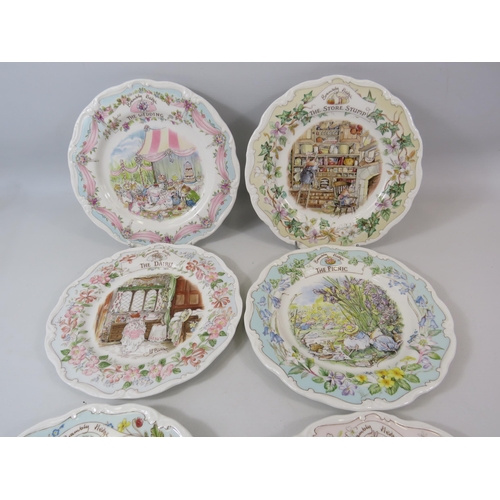 55 - 6 Royal Doulton Brambly Hedge collectors plates.