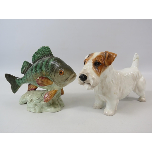 6 - Beswick Perch model 1865 and a Royal Doulton Terrier both are A/F See pics.