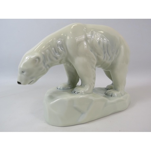 60 - Porsgrund Norway ceramic Polar bear figurine. 7