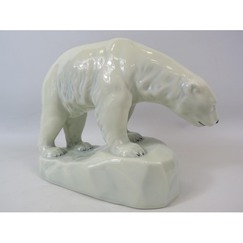 60 - Porsgrund Norway ceramic Polar bear figurine. 7