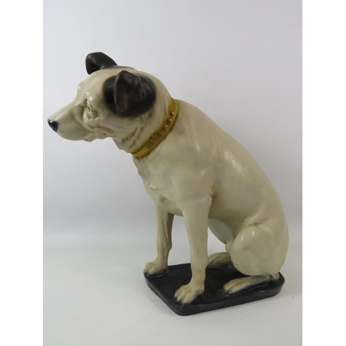 68 - Large Ceramic figure of Nipper the HMV dog which measures approx 36.5cm Tall.