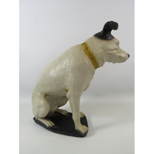 68 - Large Ceramic figure of Nipper the HMV dog which measures approx 36.5cm Tall.