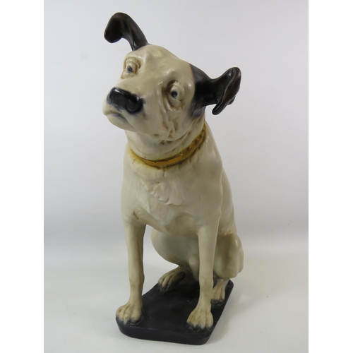 68 - Large Ceramic figure of Nipper the HMV dog which measures approx 36.5cm Tall.