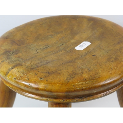 80 - Small Antique wooden milking stool. 8