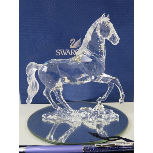 91 - Swarovski crystal Stallion figurine, 5 3/4