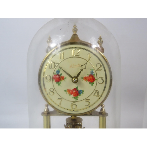 155 - 2 Glass domed carriage clocks by Kundo and Bentima, the tallest measures 9.5