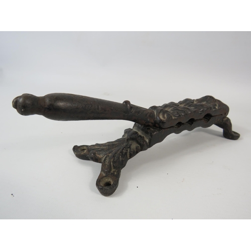 170 - Antique Pharmacy cast iron cork press.