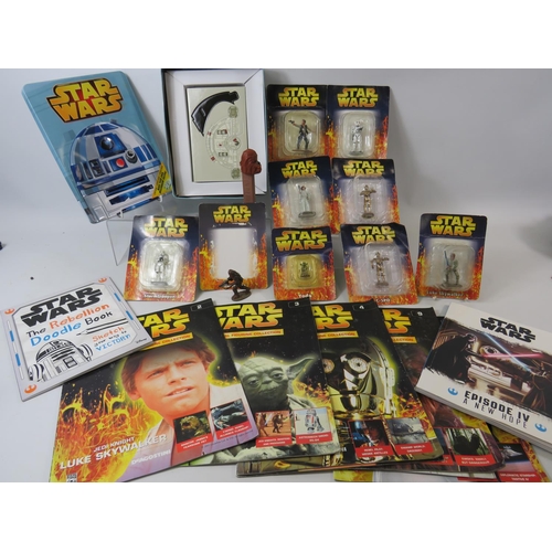 1603 - Selection of Star Wars models.  De-Agostini models in hanging packs etc. see photos.