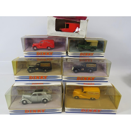 1608 - Six Dinky Die Cast models plus one Corgi Die Cast Truck. All boxed and unused. See photos for detail... 