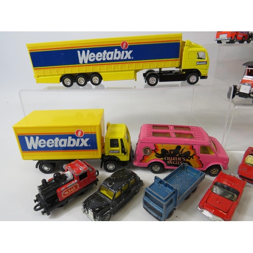 1609 - Selection of Unboxed, Playworn die cast models by Corgi, Dinky, Lledo etc. See photos. For details.