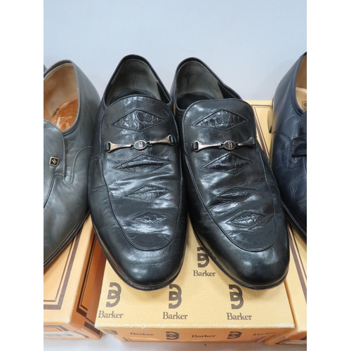 1889 - 5 Pairs of Barker mens shoes, size 7.5. 2 pairs are brand new.