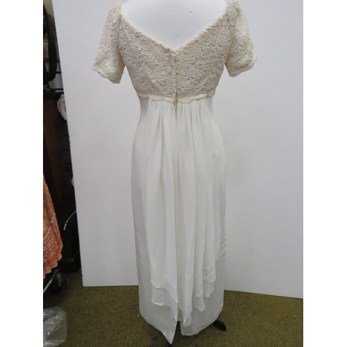 1891 - Ivory prom dress size 14.