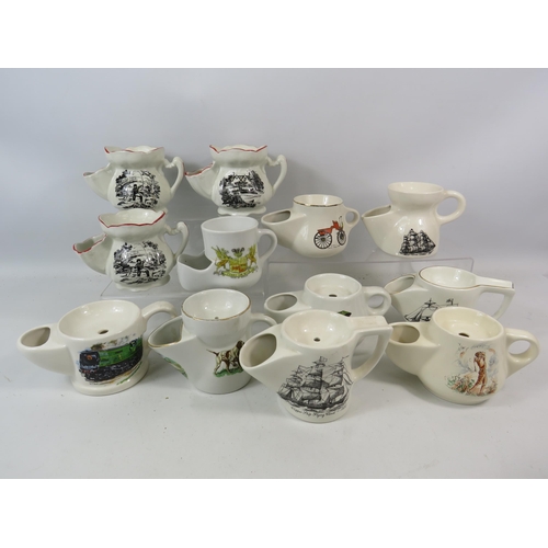 1597 - 12 Vintage ceramic shaving mugs.