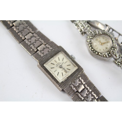 5 - STERLING SILVER Ladies Vintage WRISTWATCHES Hand-wind WORKING Inc. Rotary x 2     404719