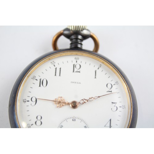 19 - OMEGA Vintage Gents Open Face POCKET WATCH Hand-wind Requires Service     404810