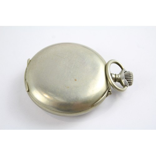 20 - HEBDOMAS Vintage Gents Open Face POCKET WATCH Hand-wind Requires Service     404870