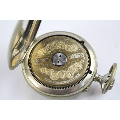 20 - HEBDOMAS Vintage Gents Open Face POCKET WATCH Hand-wind Requires Service     404870