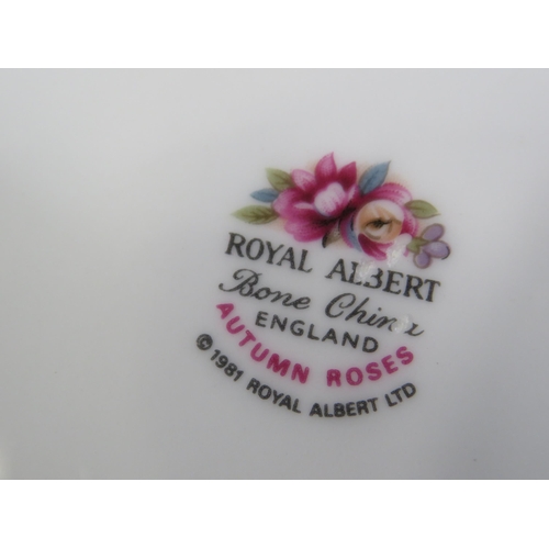 140 - 9 pieces Royal Albert Autumn Roses Oval serving plates, sandwich plates etc, all 1st & 2nd quality.