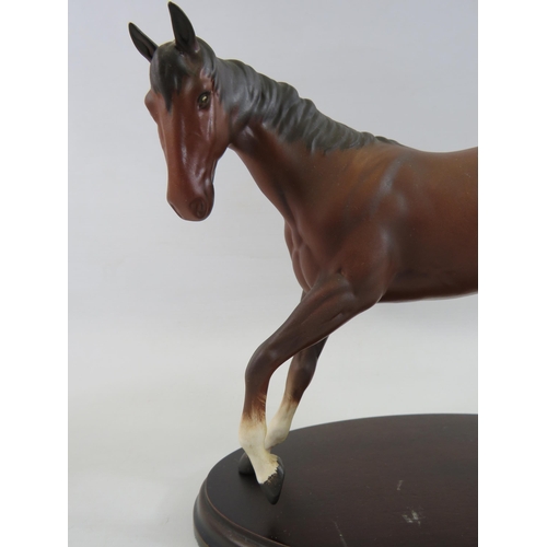 146 - Beswick matt brown horse figurine Spirit of youth.