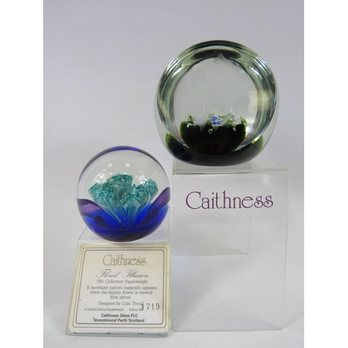 164 - 2 Caithness limited edition paperweights 