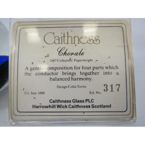 166 - 2 Caithness limited edition paperweights 