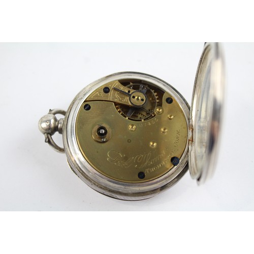 21 - STERLING SILVER Gents Antique POCKET WATCH Key-Wind WORKING     404874