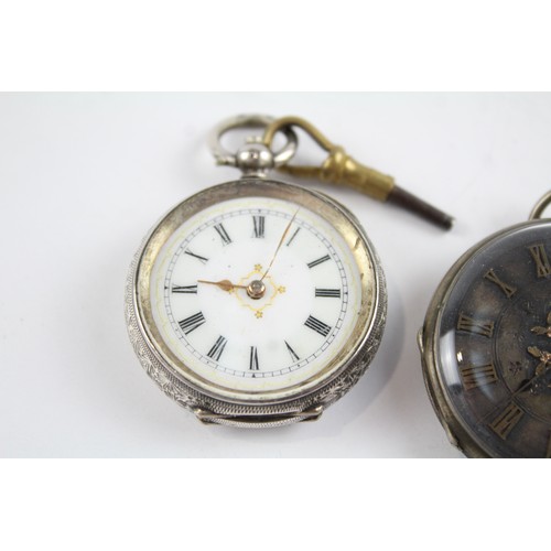 24 - SILVER Mixed Purity Ladies Vintage FOB WATCHES Key-wind Untested x 2     404836