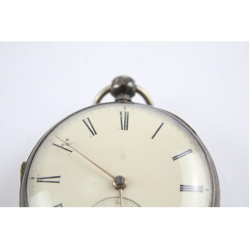 26 - STERLING SILVER Gents Antique Fusee POCKET WATCH Key-Wind Requires Service     404279