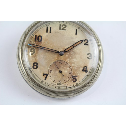 29 - GS/TP Military Issued Gents WWII Era POCKET WATCH Hand-wind WORKING     404869