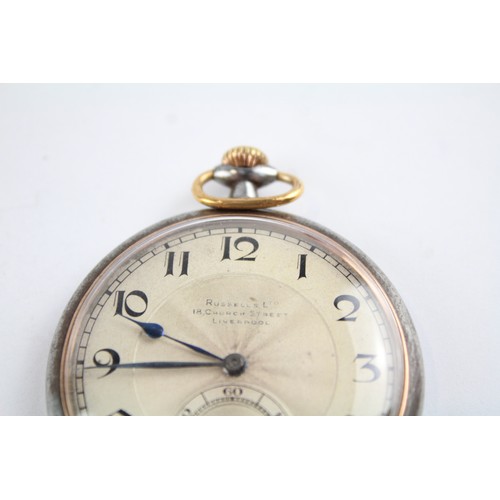 35 - Art Deco Style Vintage Gents Open Face POCKET WATCH Hand-wind WORKING     404863