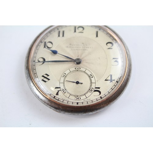 35 - Art Deco Style Vintage Gents Open Face POCKET WATCH Hand-wind WORKING     404863