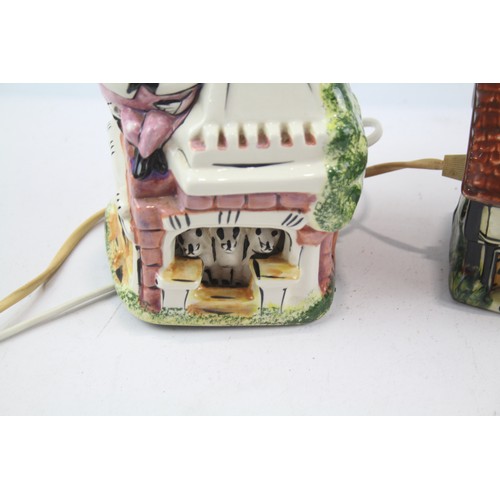 47 - Novelty Desk / Bedside Lamps, Hand Painted Pottery, Humpty Dumpty, Etc x 2     817327