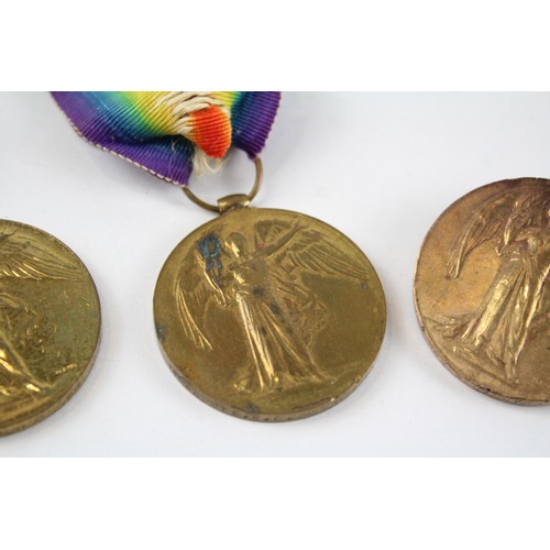 70 - 3 x WW1 Victory Medals Named 1427D T Symons SMN RNR Etc     637668